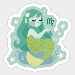Virgo Mermaid Sticker